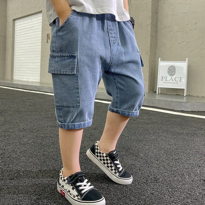 Boys practical cargo shorts with deep pockets Mune Fashion