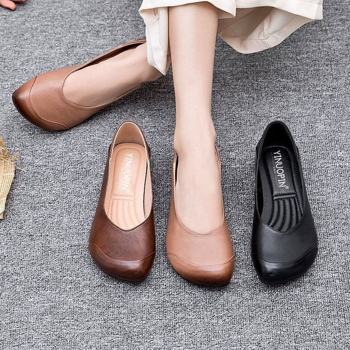 Women’s elegant slipper ballerina with ergonomic comfort footbed and subtle decorative seam Mune Fashion