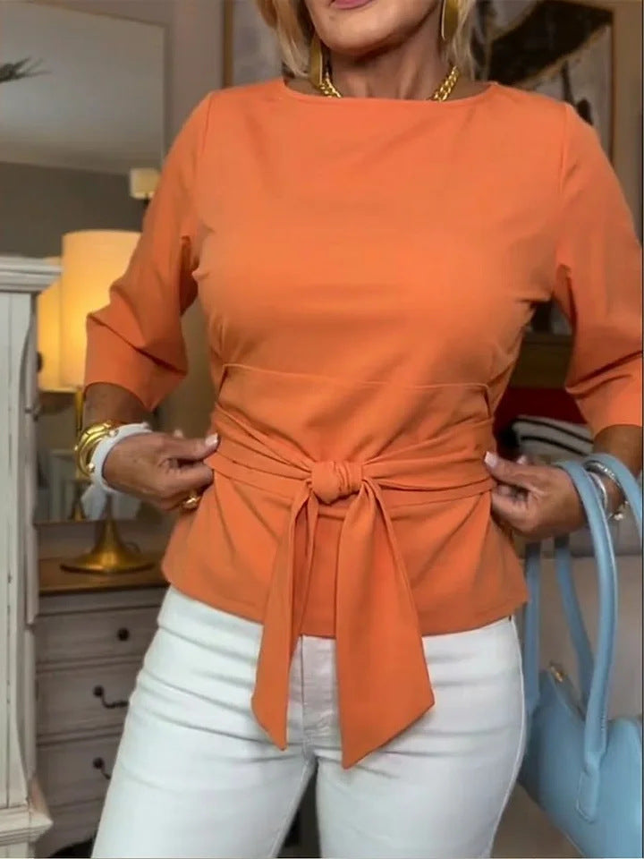 Ladies Elegant Blouse with Bow Detail Mune Fashion