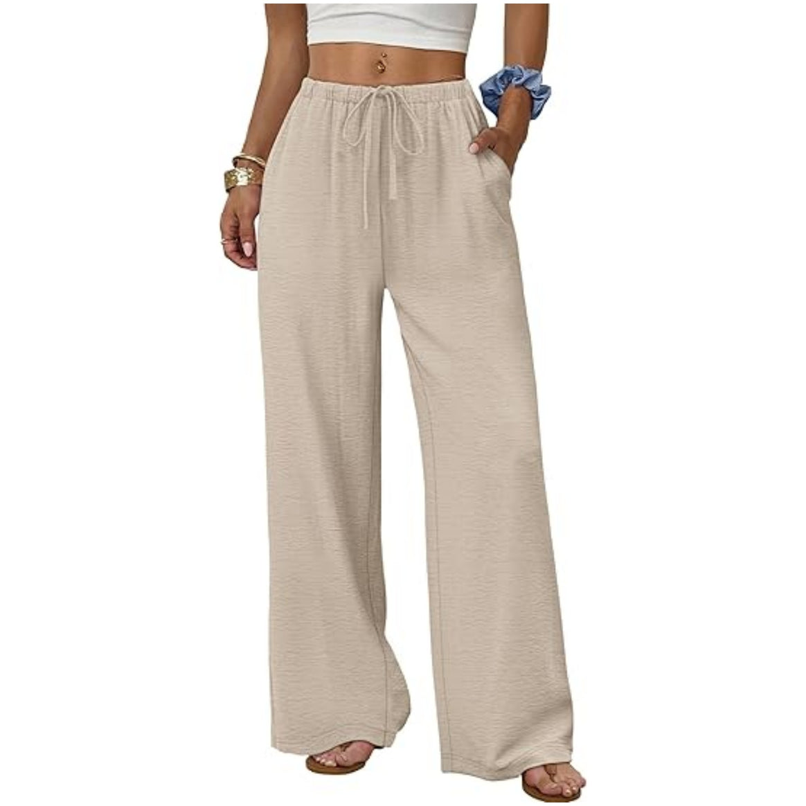 Women's Loose Loungewear Pants with Drawstring Mune Fashion