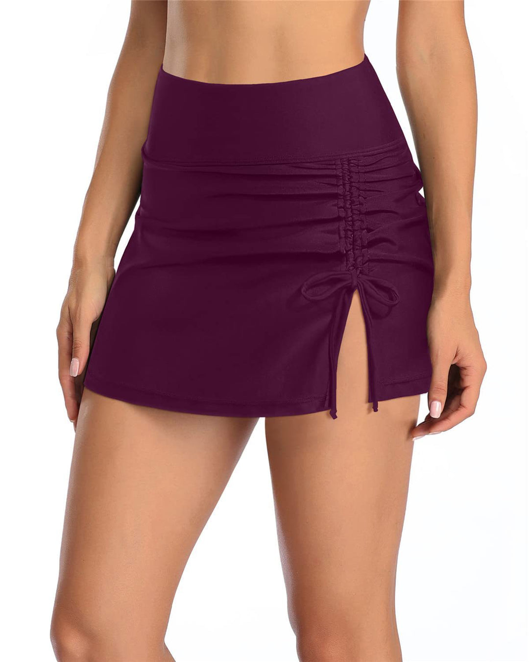 Women's wrap skirt with side gathering element Mune Fashion