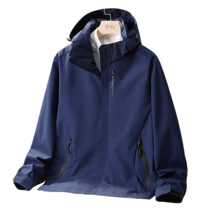 Women's lightweight water-repellent hooded jacket with breathable membrane and concealed zipper Mune Fashion
