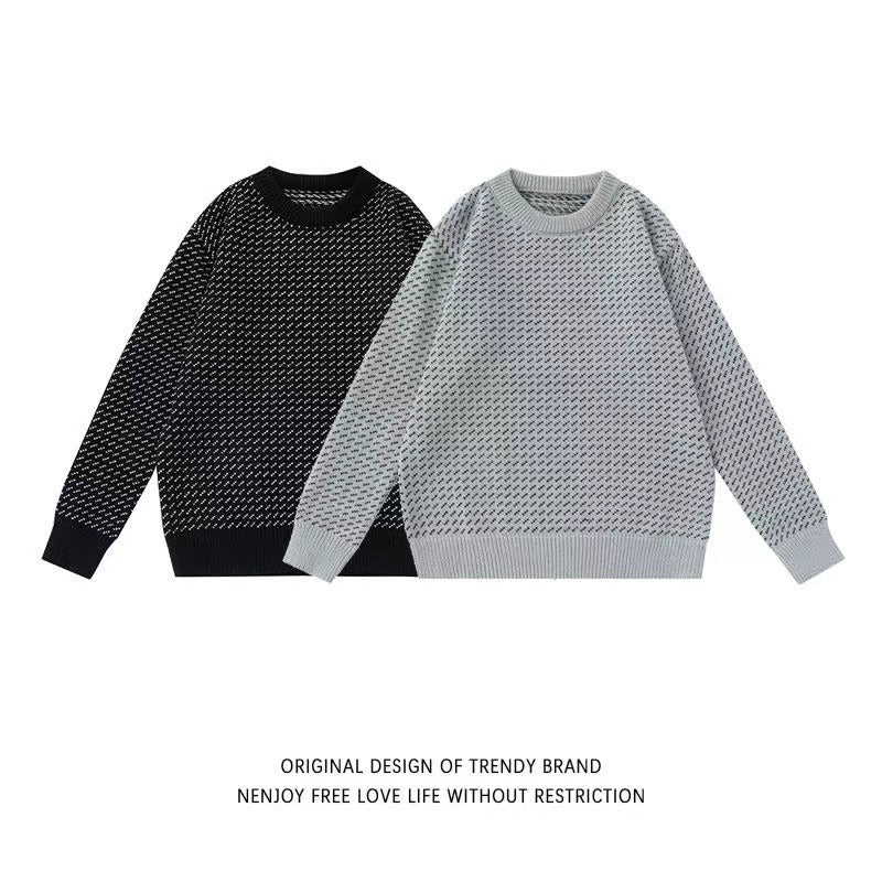 Women's Fashionable Chunky Knit Sweater with Creative Pattern Mune Fashion