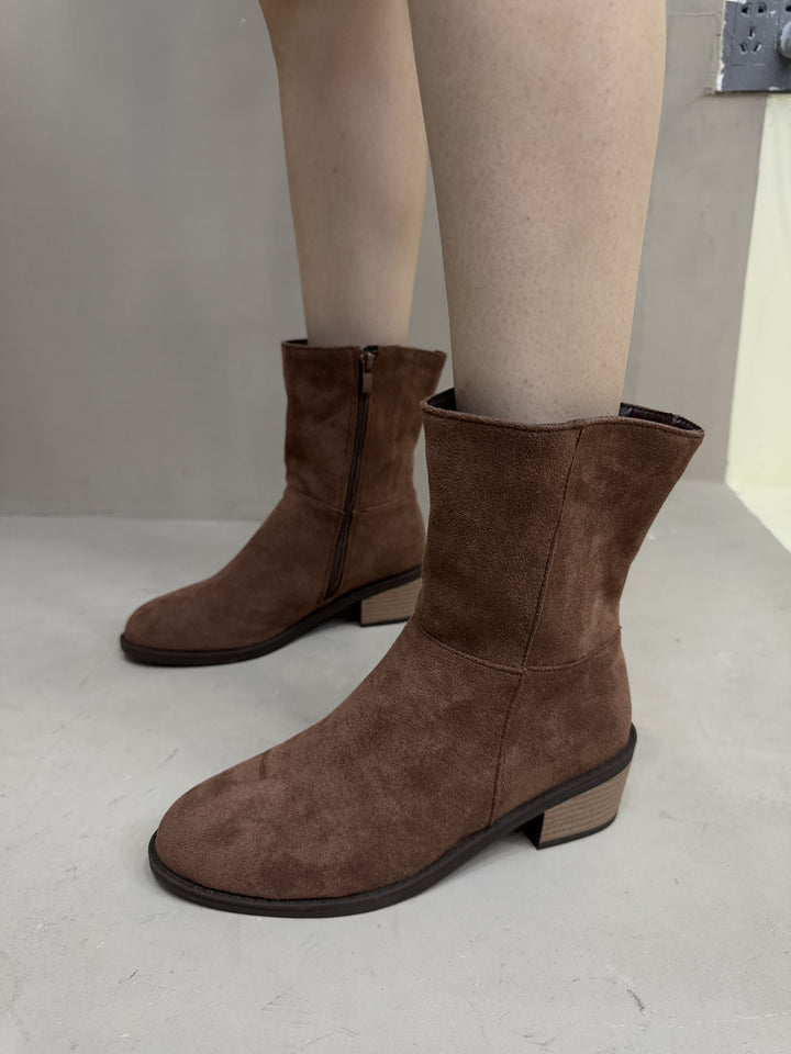 Women Elegant Ankle Boots with Block Heel Mune Fashion