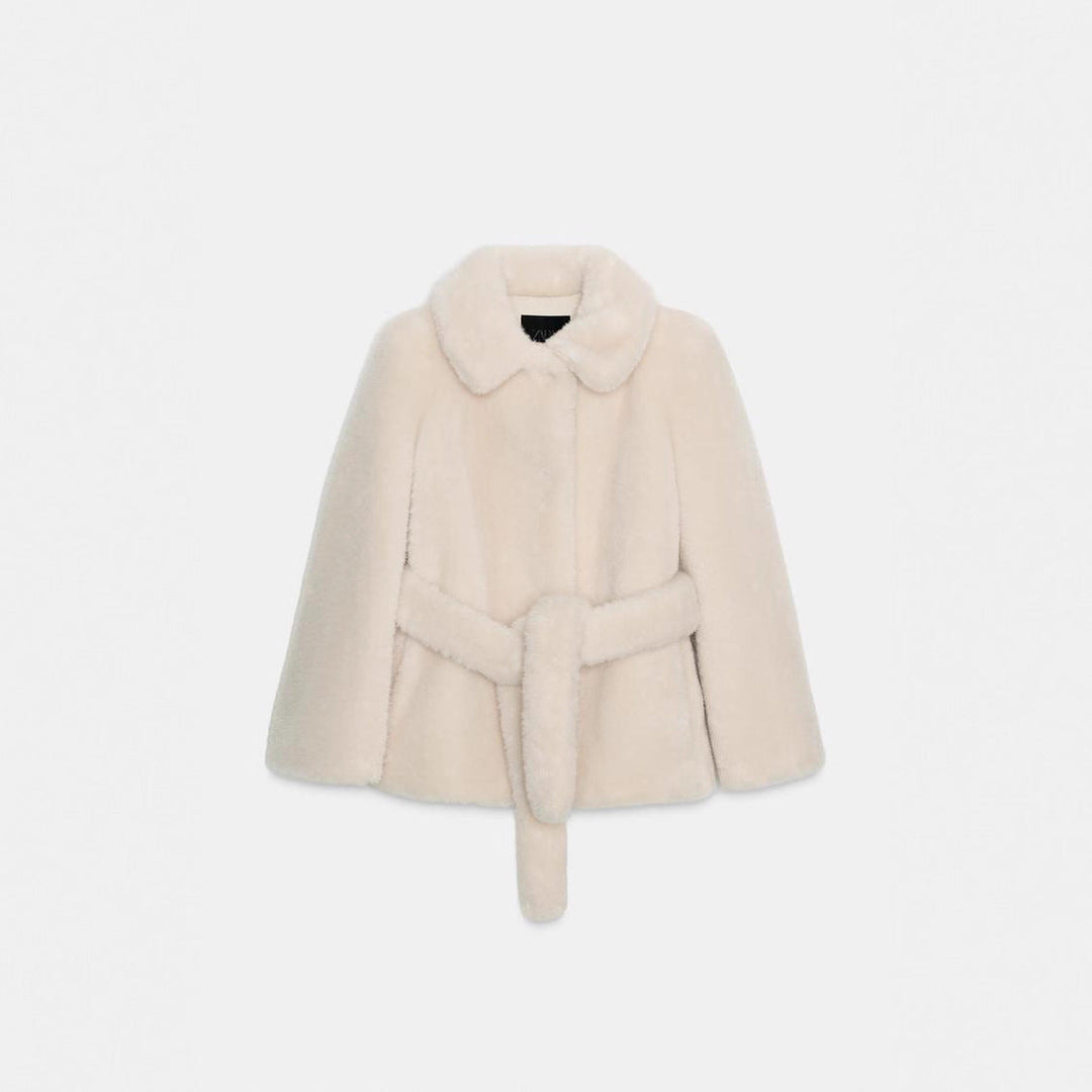 Women Plush Fur Coat Mune