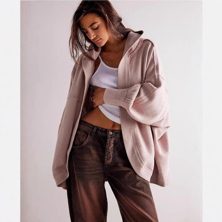 Women's Casual Oversized Sweat Jacket