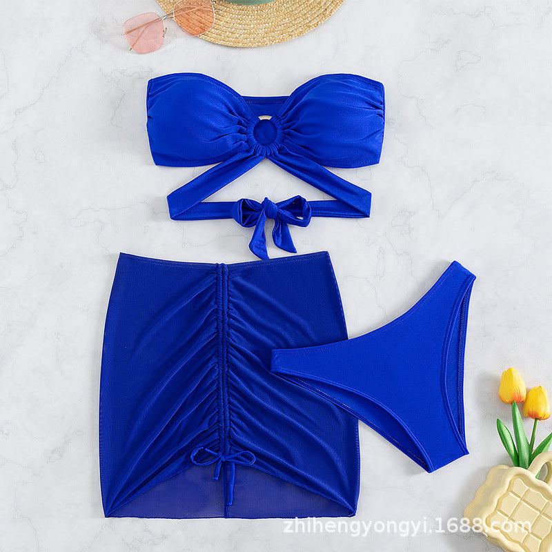 Women's Bandeau Bikini with Playful Wrap Design Mune Fashion