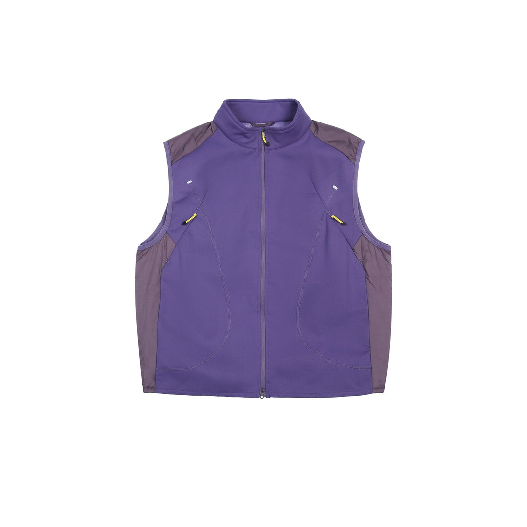 Women's lightweight technical functional vest with stand-up collar, two-way zipper, and zippered pockets Mune Fashion