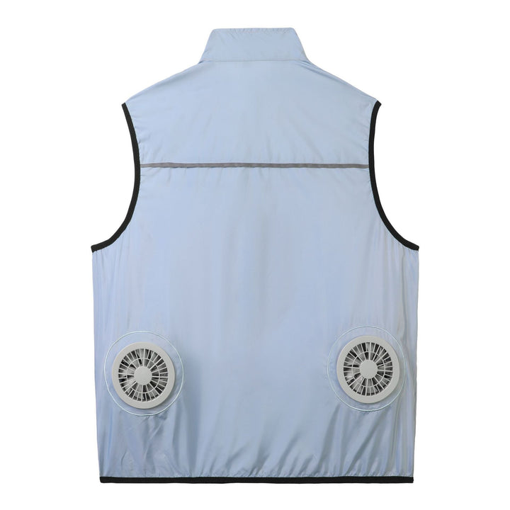 Unisex nan ultra-light windproof running vest with stand-up collar and reflective piping Mune Fashion