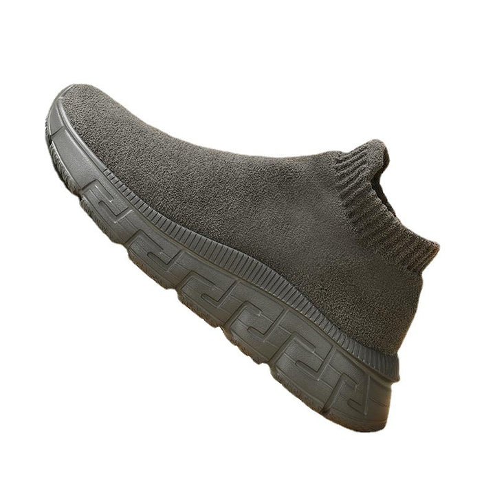 Women's cozy sock sneaker made of teddy velvet with elastic shaft and shock-absorbing profile sole Mune Fashion