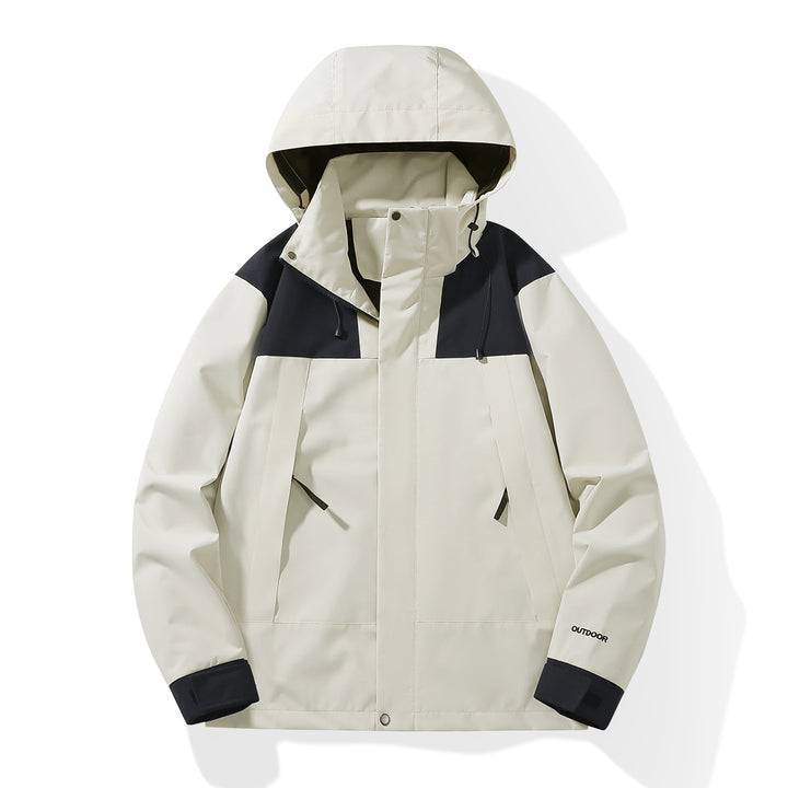 Men's Weatherproof Shell Parka with Adjustable Hood and Concealed Zippers Mune Fashion