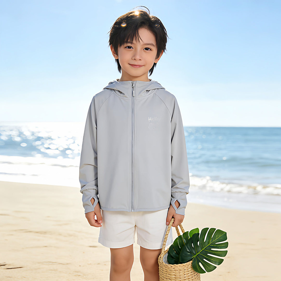Girl Lightweight UV Protection Hoodie Mune Fashion