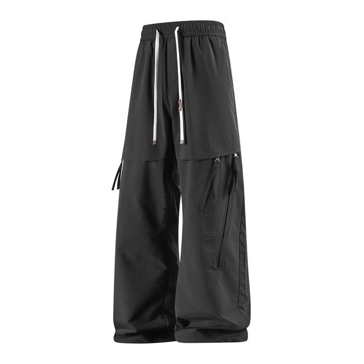 Men's Stylish Cargo Pants with Elastic Waistband and Practical Zipper Pockets Mune Fashion