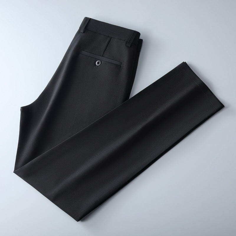 Men's slim-fit suit trousers made of stretch twill with straight leg Mune Fashion