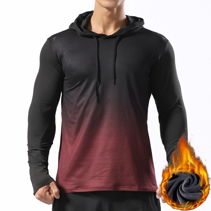Men's thermal long sleeve hoodie made of functional stretch with hood, thumb hole & moisture regulating lining Mune Fashion