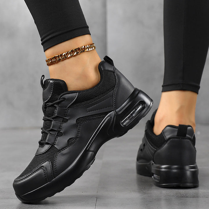 Women Plateau Sneakers with Air Cushion Sole, breathable mesh and sturdy rubber outsole Mune Fashion