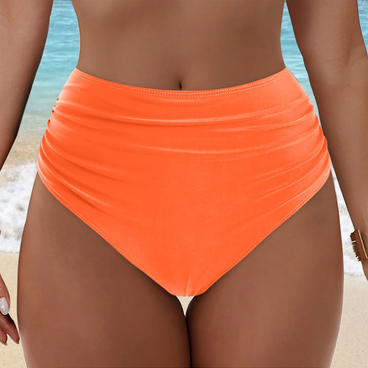 Women High-Cut Bikini Bottom with Ruffle Details Mune Fashion