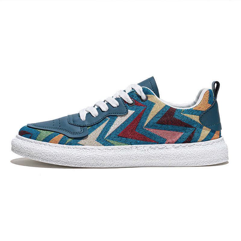 Women's Fashion Sneakers with Colorful Chevron Pattern Mune Fashion