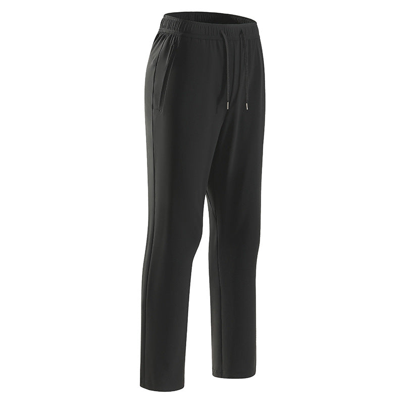 Men's comfort casual pants with elastic waistband, drawstring & straight leg Mune Fashion