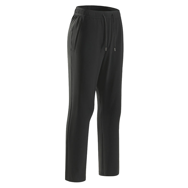 Men's comfort casual pants with elastic waistband, drawstring & straight leg Mune Fashion