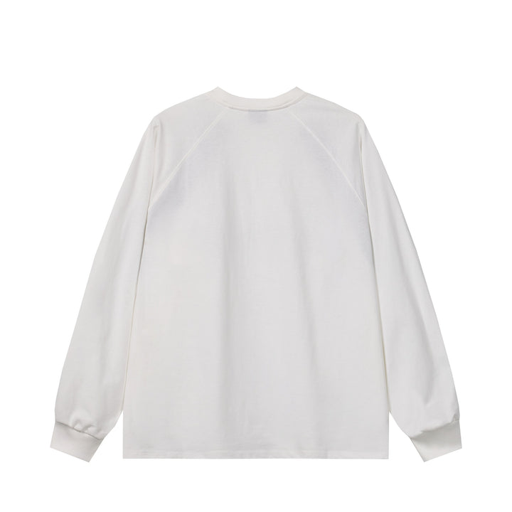 Unisex Oversize Sweatshirt in Retro Sports Style with Raglan Sleeves and Contrast Piping Mune Fashion