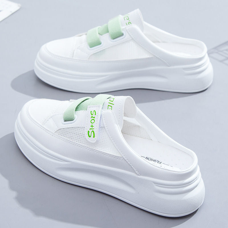Women's Slip-On Sneakers with Breathable Mesh Structure and Padded Sole Mune Fashion