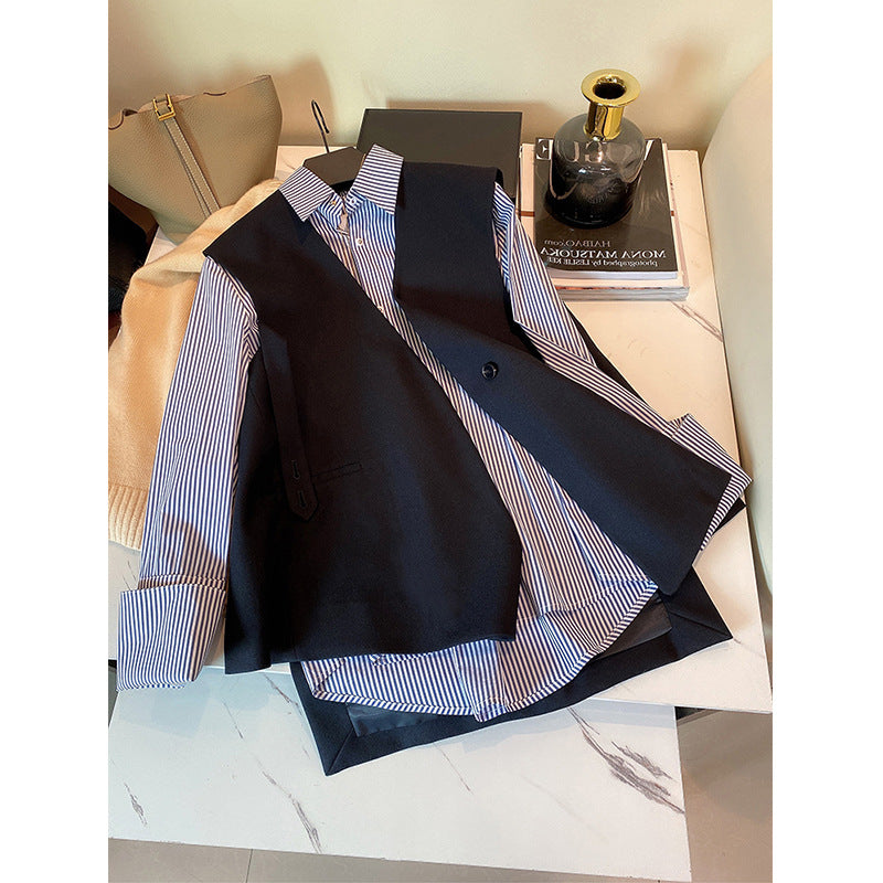 Ladies Fashion Vest with Shirt Mune Fashion