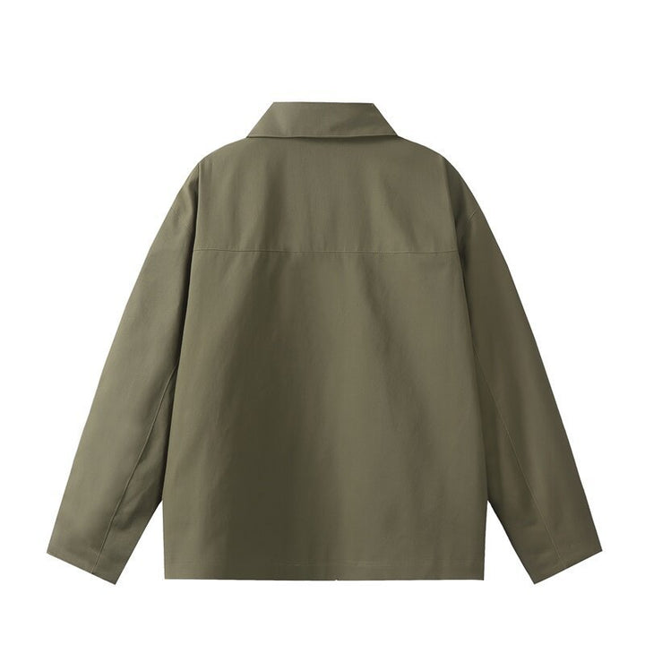 Men's utility worker jacket with a full-length zipper, patch pockets, and straight cut Mune Fashion