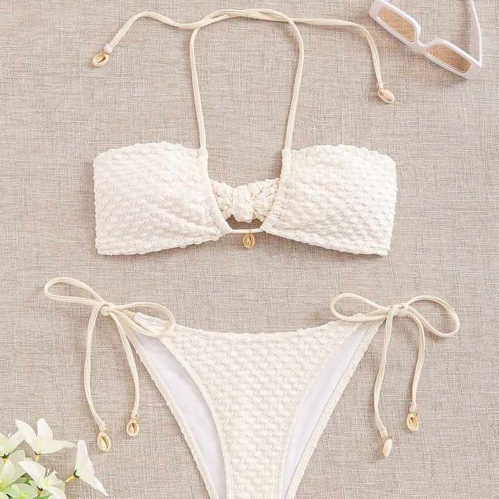 Women's Bandeau Bikini with Elastic Ties Mune Fashion