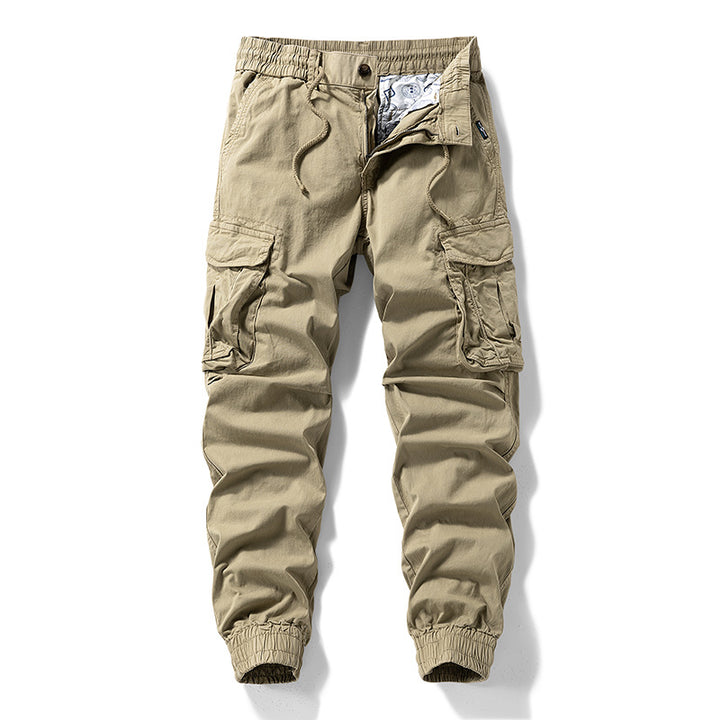 Herren Funktionale Cargo-Jogginghose mit ergonomischen Knieabnähern, Kordelbund und großvolumigen Klappentaschen Mune Fashion