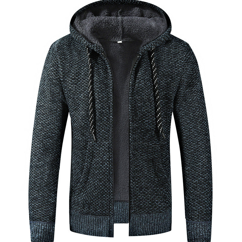 Men's Lined Hooded Cardigan with Teddy Lining and Full Zip Mune Fashion