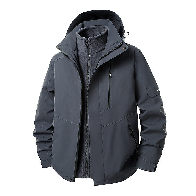 Women's double-layer softshell parka with removable fleece inner jacket Mune Fashion