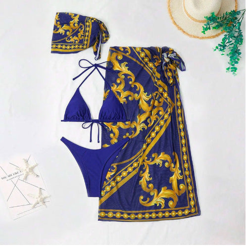Women's elegant bikini set with curved design and pareo Mune Fashion