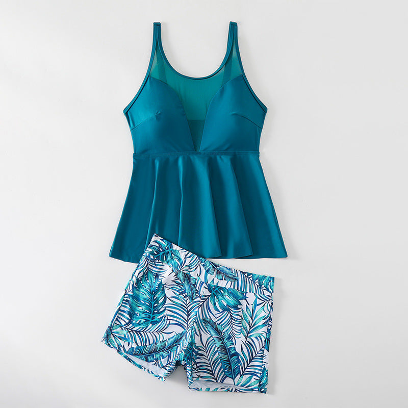 Women’s Sporty Tankini Set with fashionable ruffle Mune Fashion