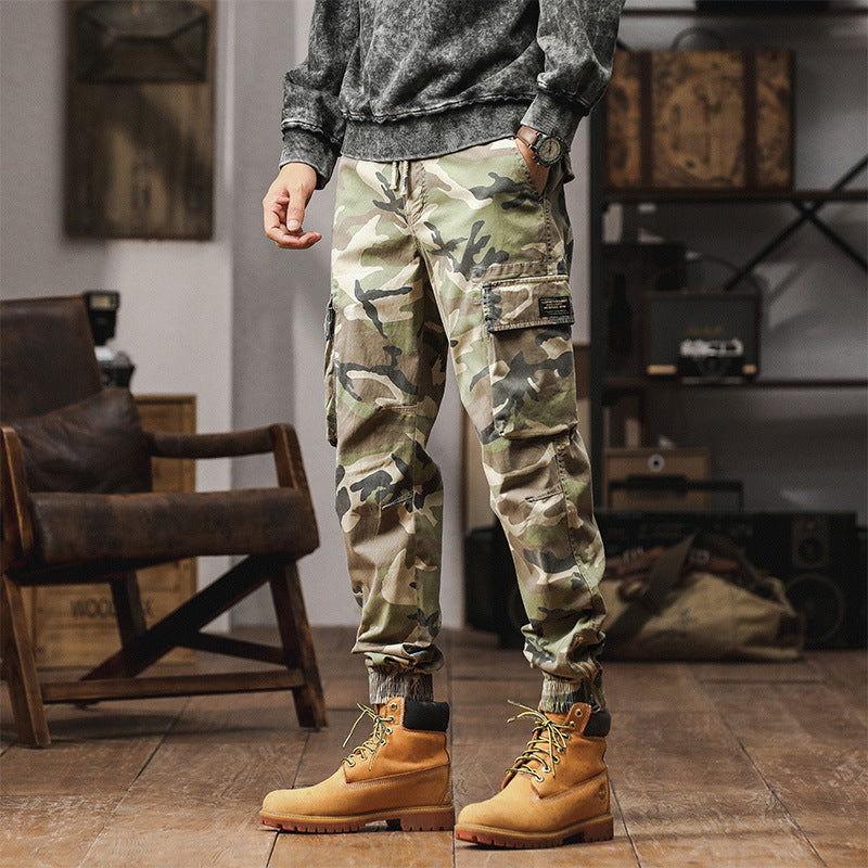 Herren Cargojogger mit Tarn-Canvas, Komfort-Tunnelzug und großen Klappfächern Mune Fashion