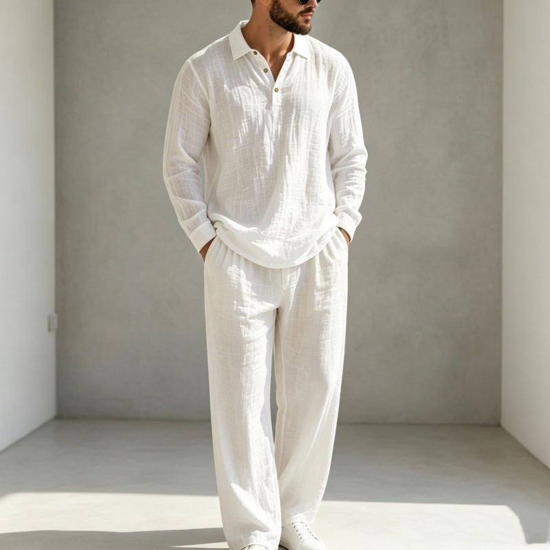 Men's Casual Linen Pajama Mune Fashion