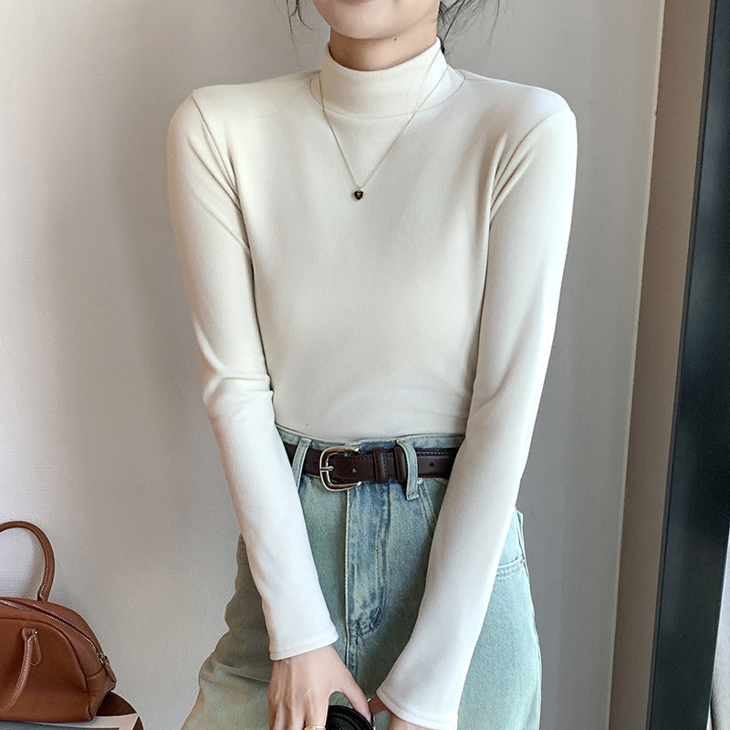 Women Long Sleeve Roll Neck Top Mune Fashion 1787620340