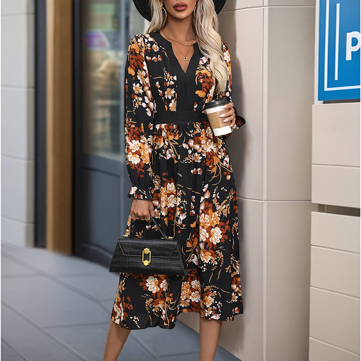 Women’s Midi Dress in Floral Design Mune Fashion