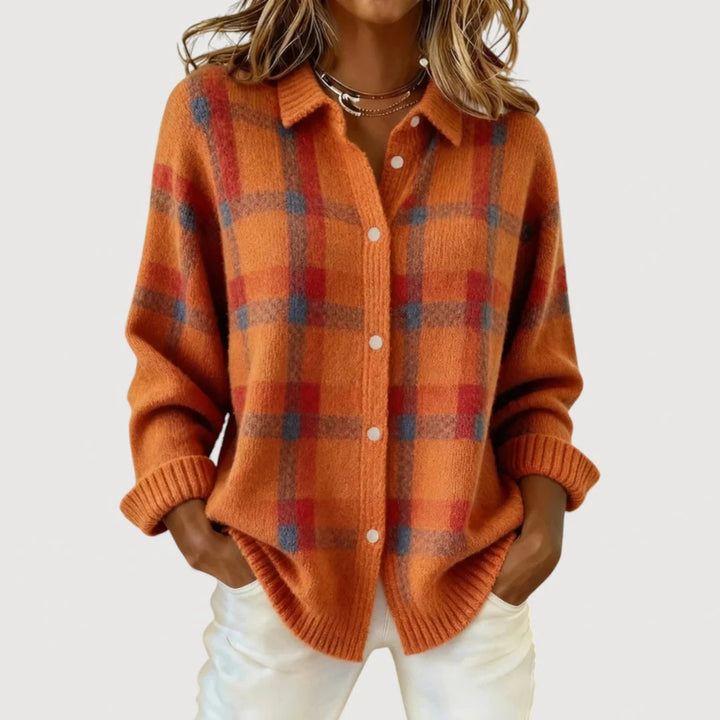 Women’s Fashion Checkered Cardigan