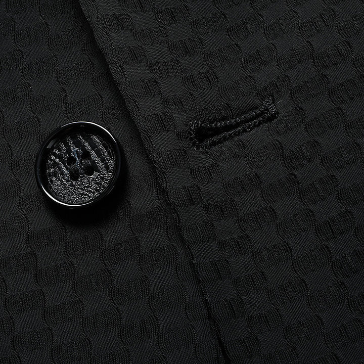 Men's Slim Structured Single-Breasted Blazer with Patch Pockets Mune Fashion