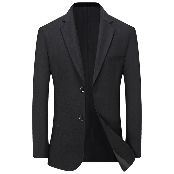 Men's Lightweight Linen Blazer Slim-Fit Two-Button Jacket Breathable Mune Fashion