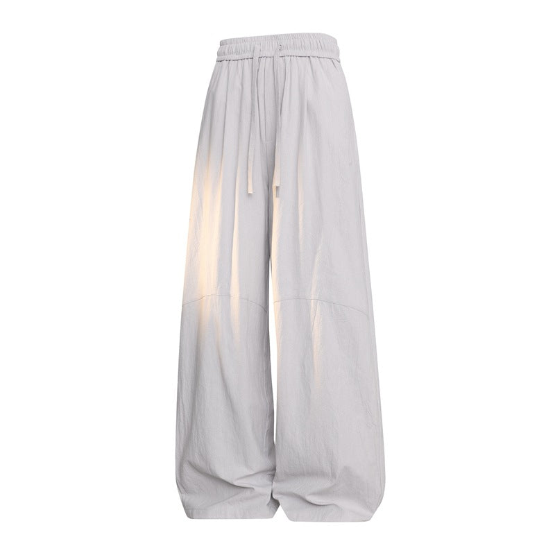 Women's Extra Wide Palazzo Pants with Elastic Waistband, Drawstring & Balloon Shaped Width Mune Fashion