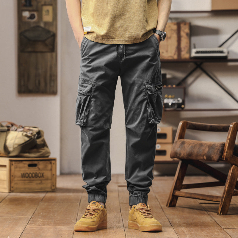 Herren Cargo-Jogginghose im Utility-Style mit verstärkten Klappentaschen und elastischem Saum Mune Fashion