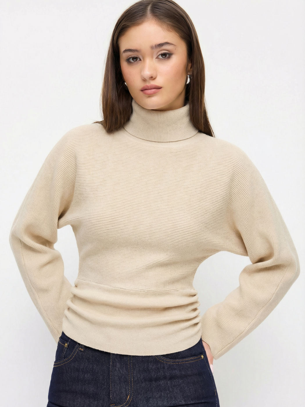 Women Elegant Turtleneck Sweater Mune Fashion