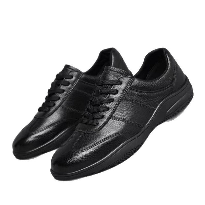 Men's comfortable orthopedic-inspired everyday shoes made of textured leather with padded comfort insole Mune Fashion