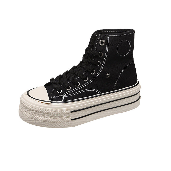 Ladies High-Top Sneakers with fashionable platform and adjustable ankle strap Mune Fashion