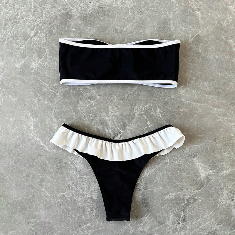 Women's Bandeau Bikini with Ruffle Details Mune Fashion