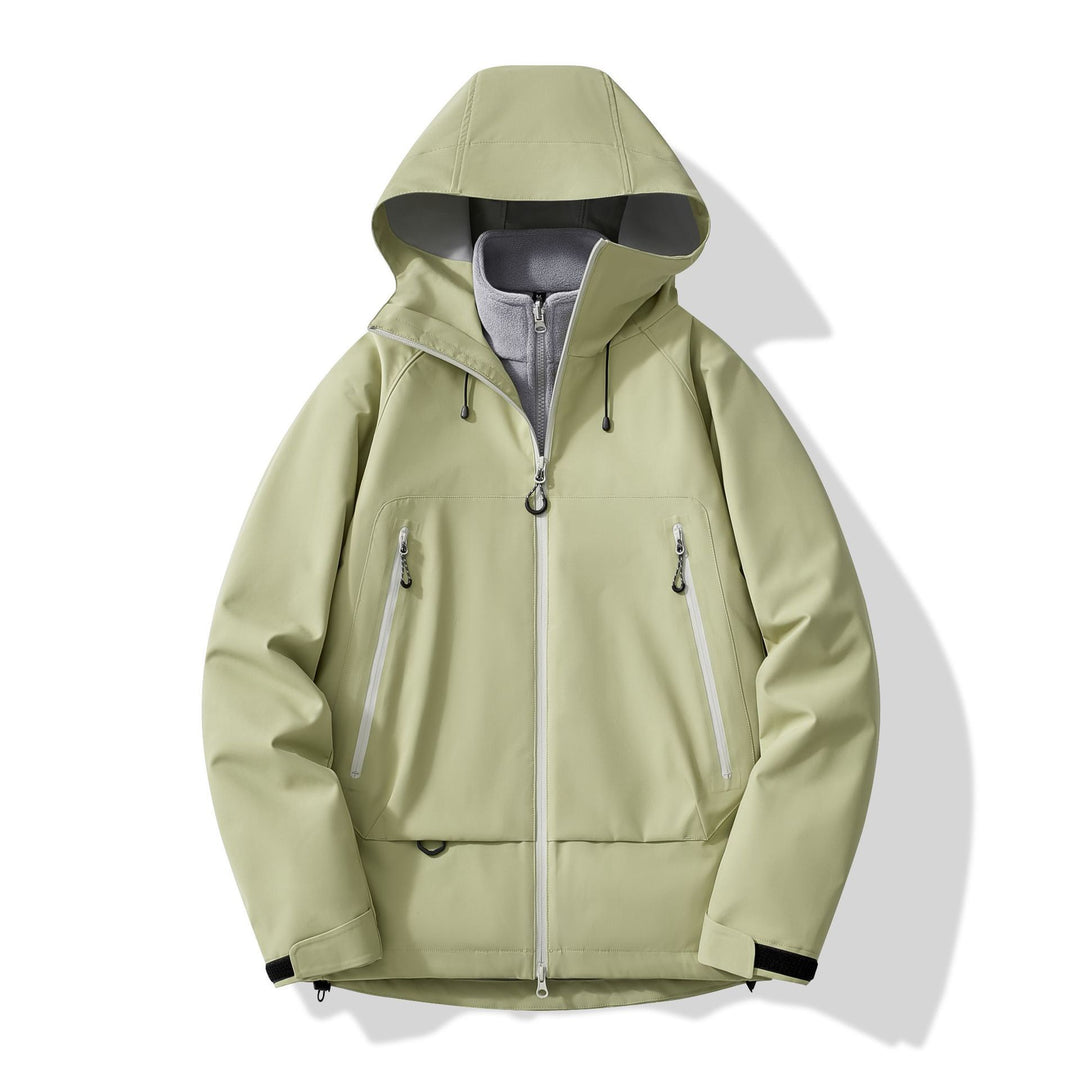 Men's technical insulating softshell jacket with hood and fleece inner collar Mune Fashion