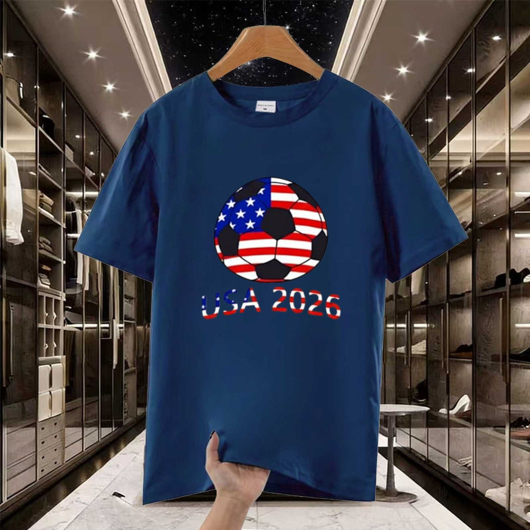 Unisex nan Fan-T-Shirt with large-area USA football print and soft cotton jersey Mune Fashion