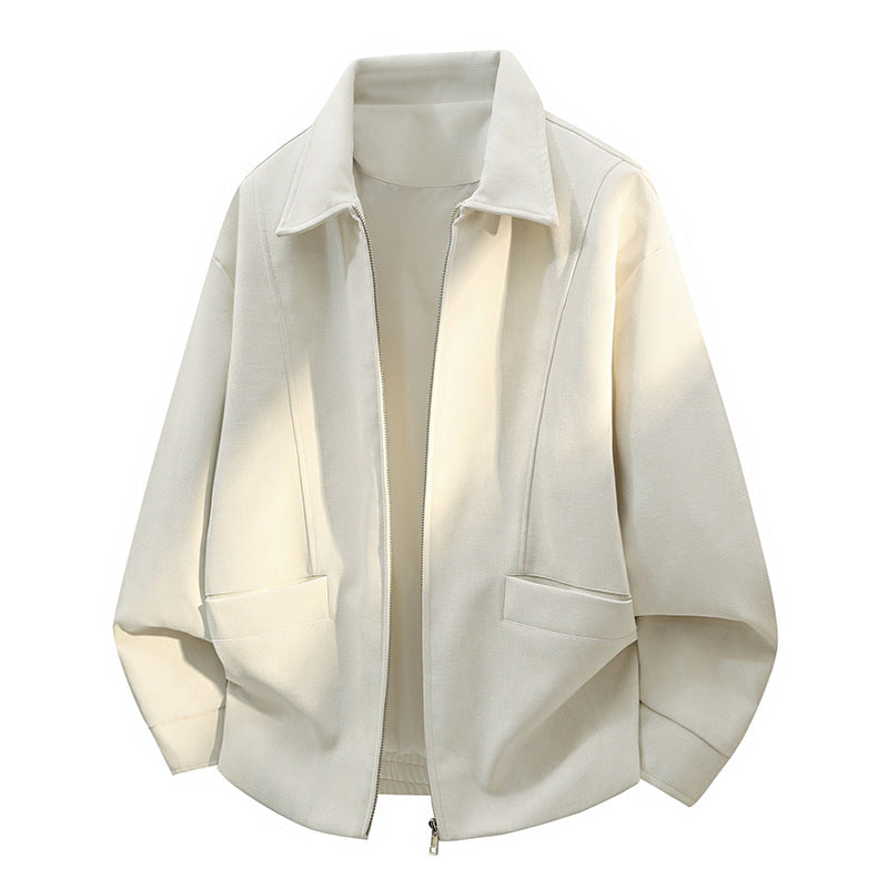 Men's Oversized Bomber Jacket in Used Effect with Stand-Up Collar, Elastic Band and Flap Pockets Mune Fashion